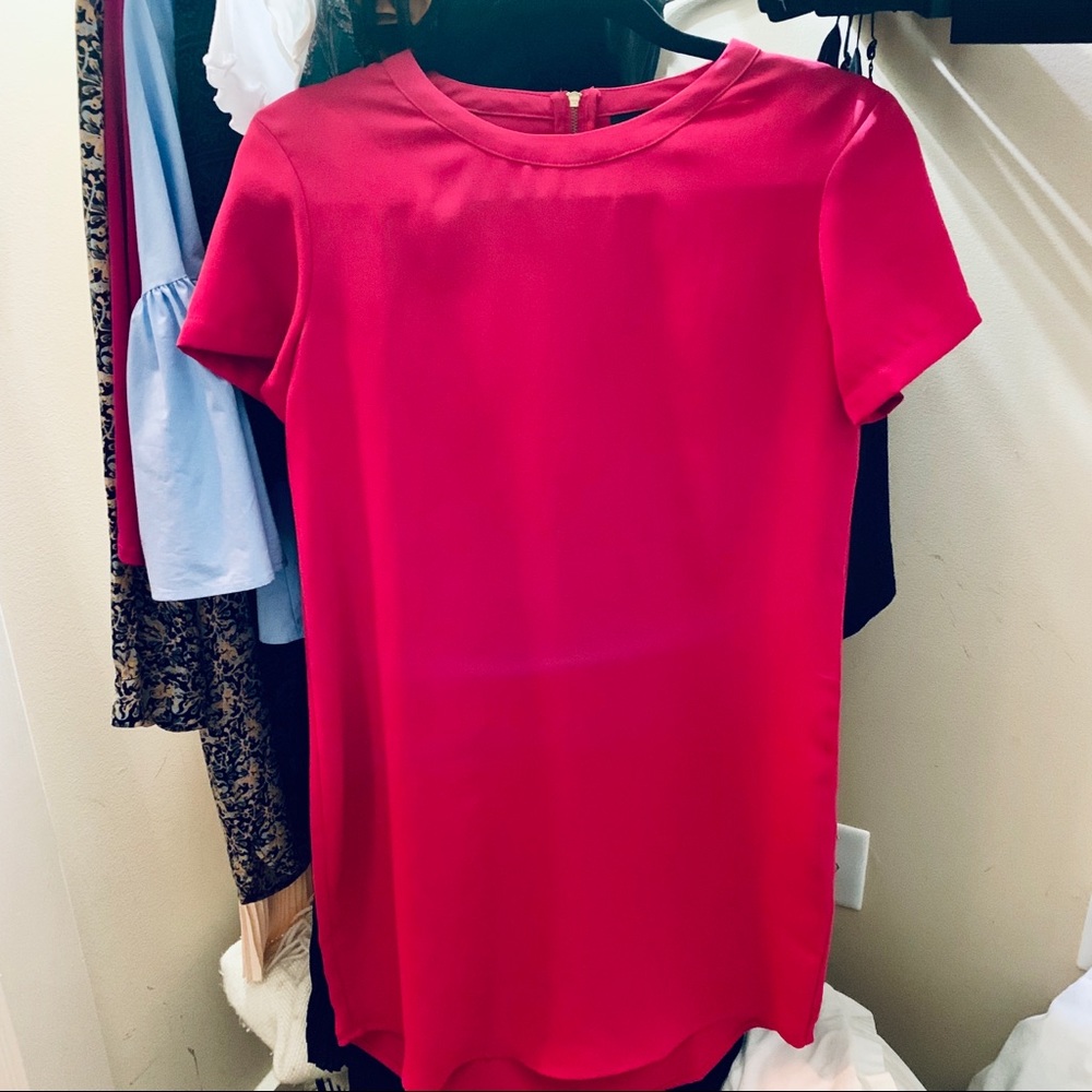 Adrienne Vittadini Hot Pink Shift Dress